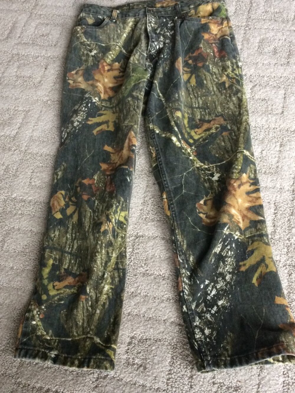 Men's Mossy Oak Camo Denim Jeans 36 x 32